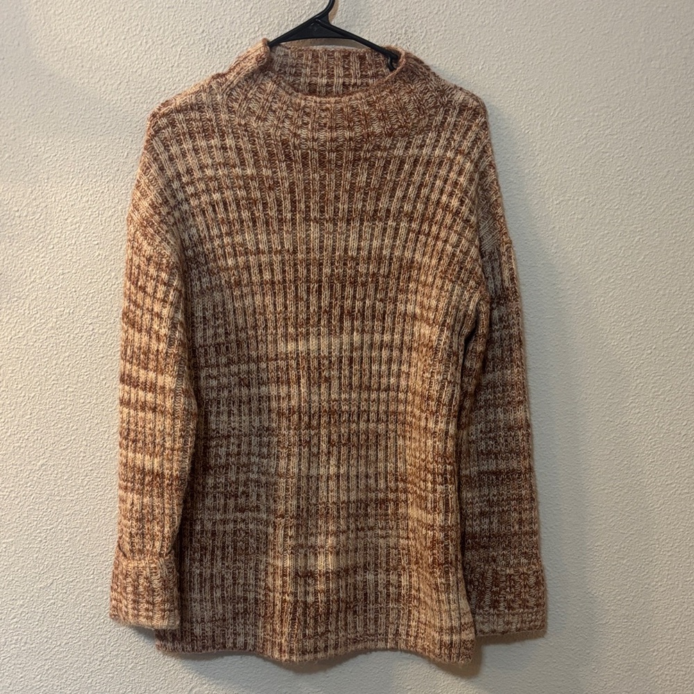 Old Navy Brown Ribbed Turtleneck Sweater